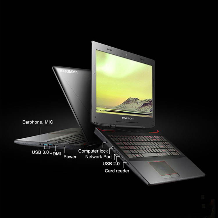 IPASON Emigrant S PRO - 15.6" - Intel Core i7 7700HQ - GTX 1060 6GB - 16 GB Memory - 512GB SSD - Office - Gaming Laptop