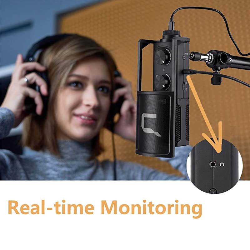 STM-USB Versatile Cardioid Condenser Microphone for Smartphone Computer Laptop, USB/USB C Studio Recording Microphone for Live-Streaming Podcasting Gaming Vocal Online Course