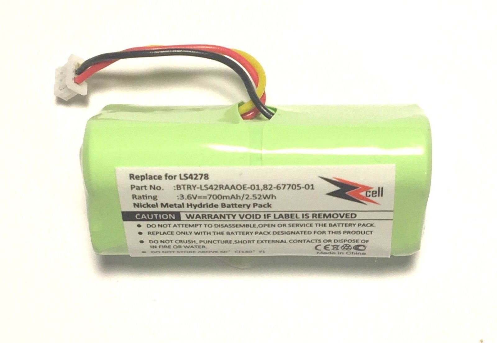 2-Pack ZZcell (TM) Bar Code Scanner Battery For Motorola Symbol LS4278 / BTRY-LS42RAAOE-01