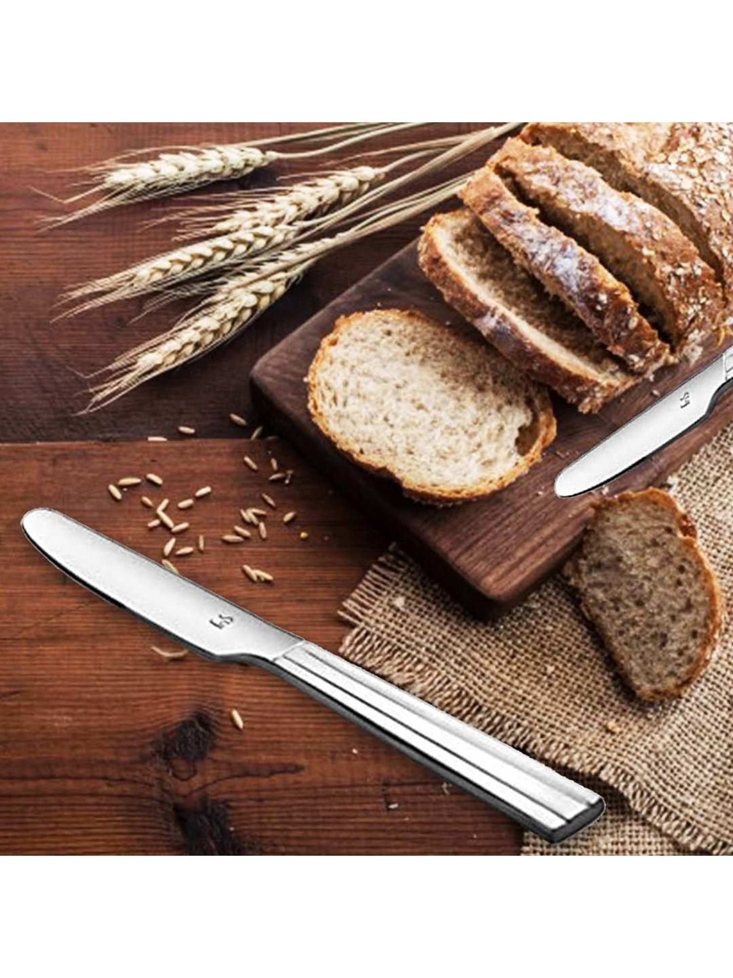 FnS Silver Stainless Steel Dinner Knife - Set of 2