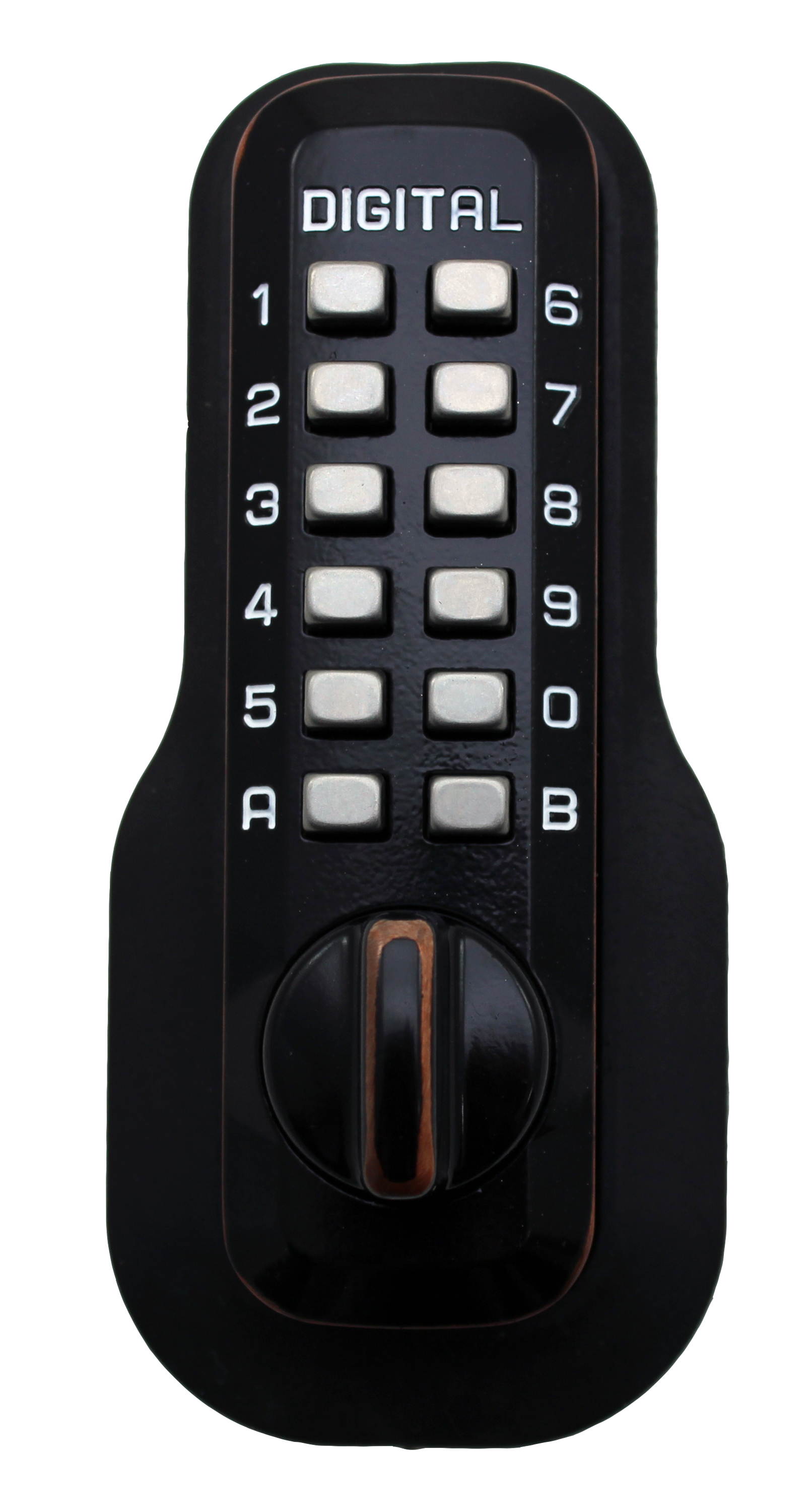 LockeyUSA Digital Door Lock M210 Mechanical Keyless Entry Deadbolt Double Combination, Oil Rubbed Bronze