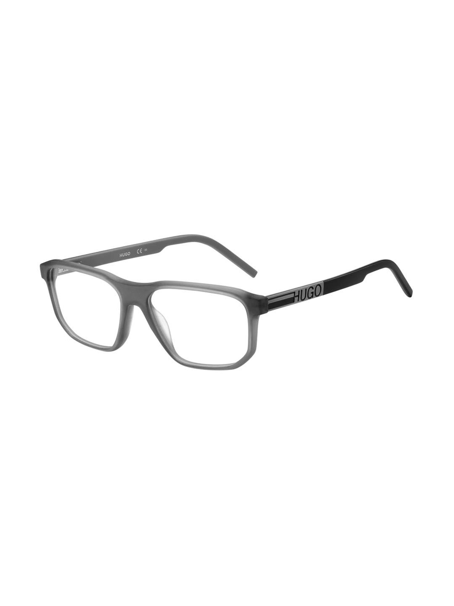 HUGO Grey Geometric Eye Frames for Men