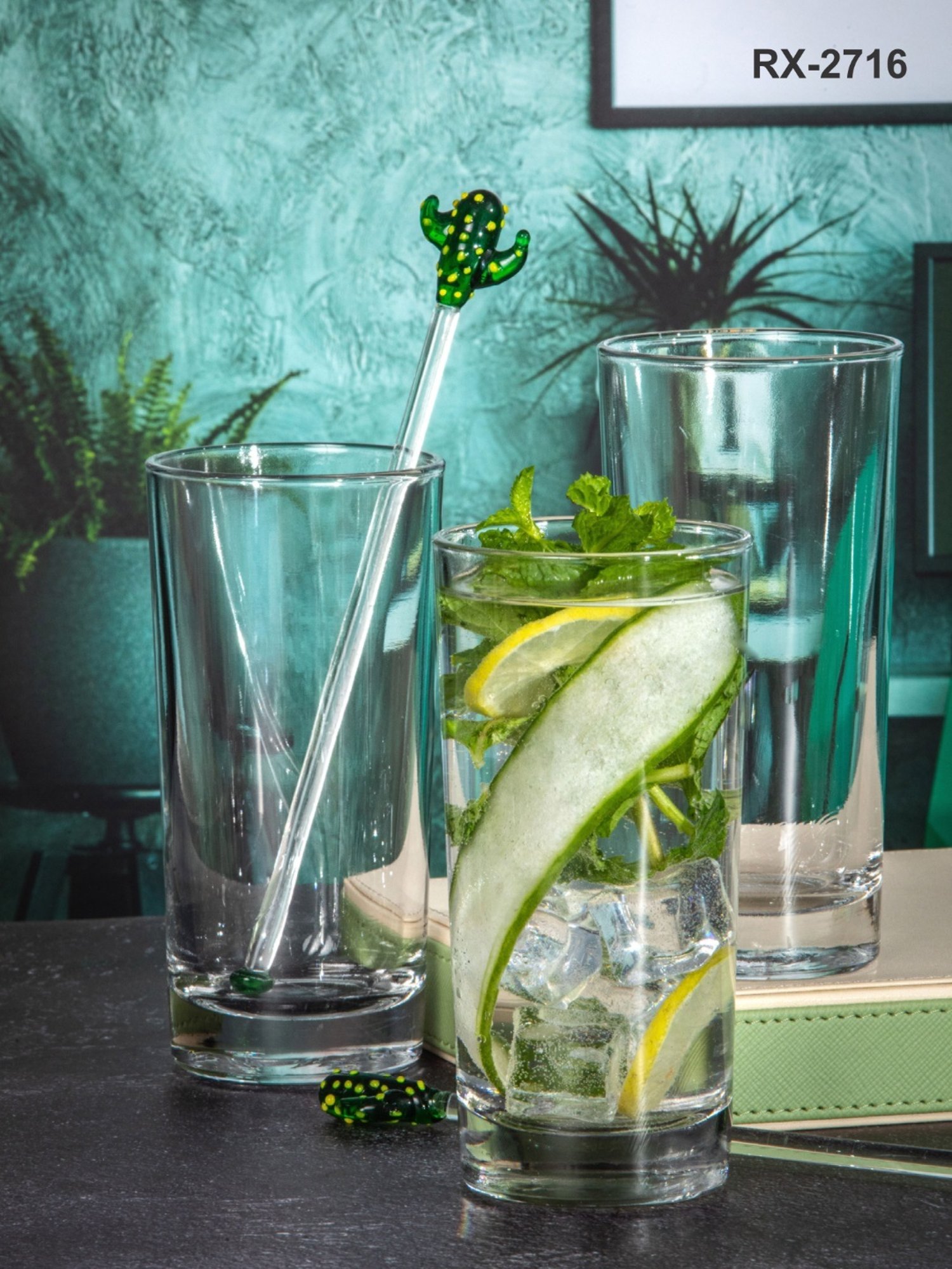 ROXX Transparent Glass Tumbler - Set of 6 (300ml)