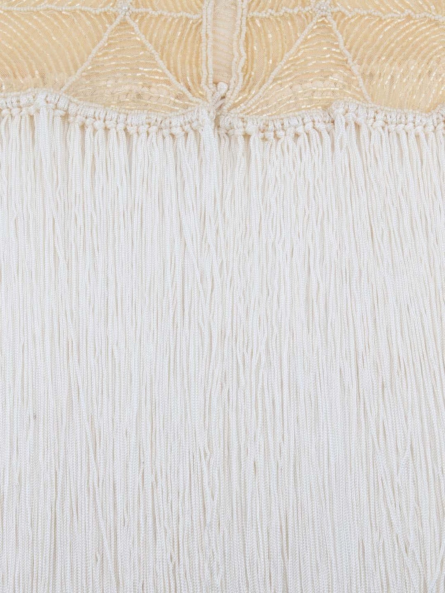 Odette White Embellished Fancy Cape