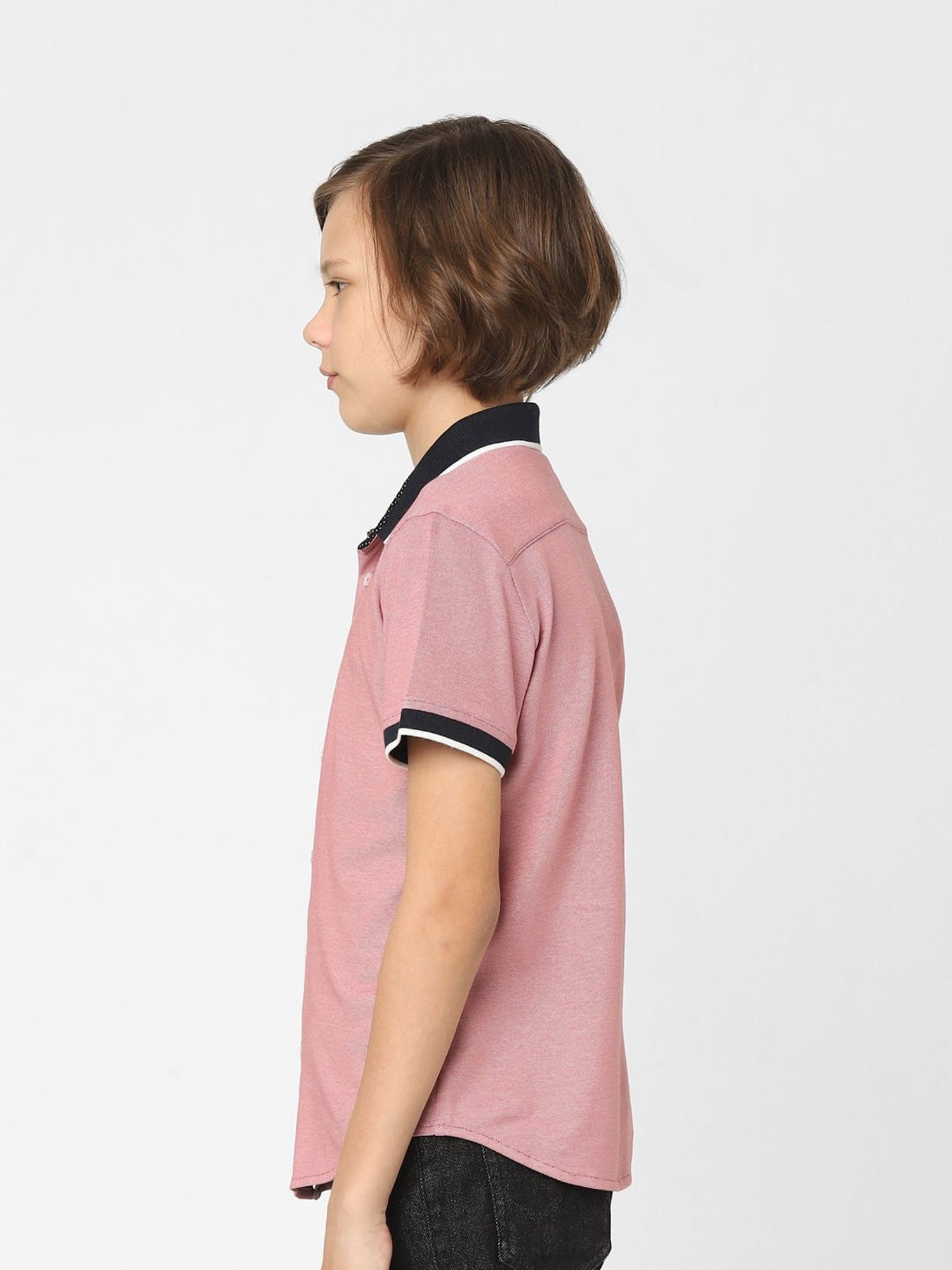 Jack & Jones Junior Boys Pink Solid Shirt