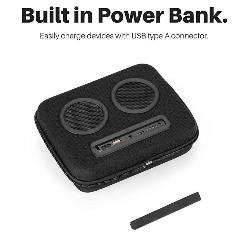 1 Cooler with Speakers on  20Watt Bluetooth Speakers amp Subwoofer for PartiesFestivalsBoatBeach Rechargeable Works with iPhone amp Android Black 2020 Edition