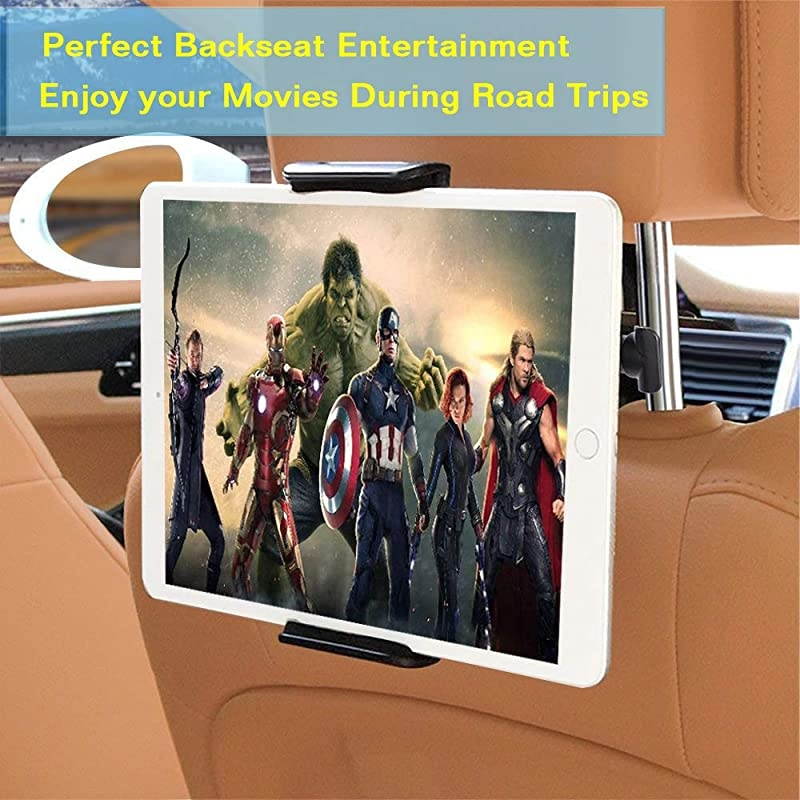 Headrest Mount Stretchable Backseat Seat MountTablet Headrest Holder Universal 360&deg; Rotating Adjustable for All 4106 cellphones Tablet Switch iPad iPad Air iPad MiniSamsung Galaxy ect