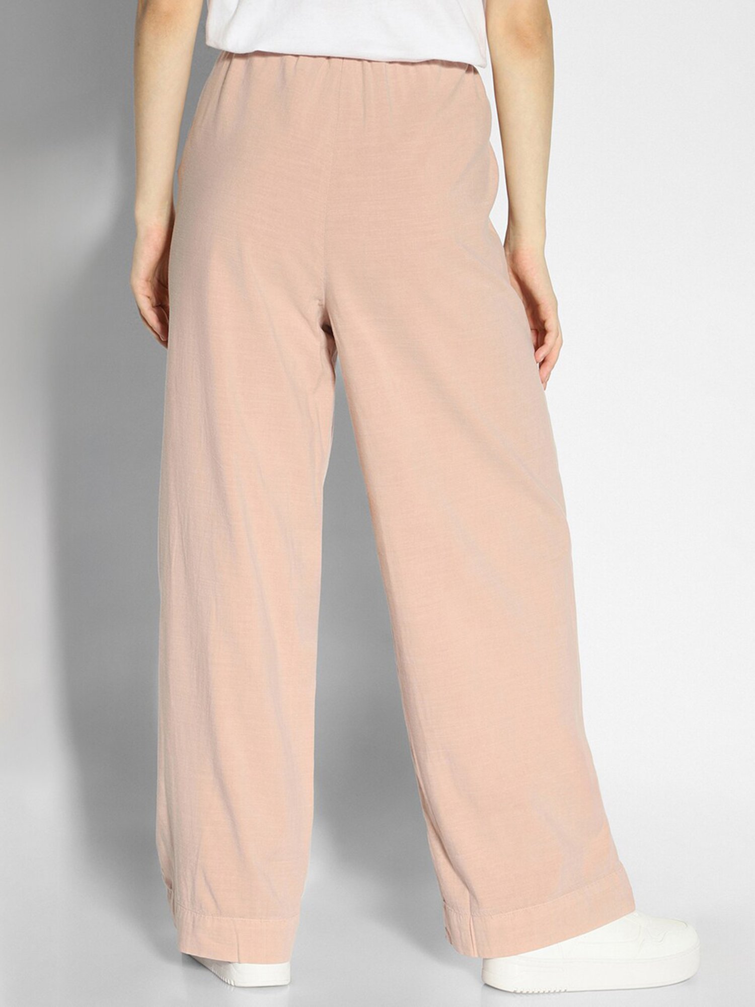 American Eagle Outfitters Pink Blended Regular Fit Mid Rise Pants