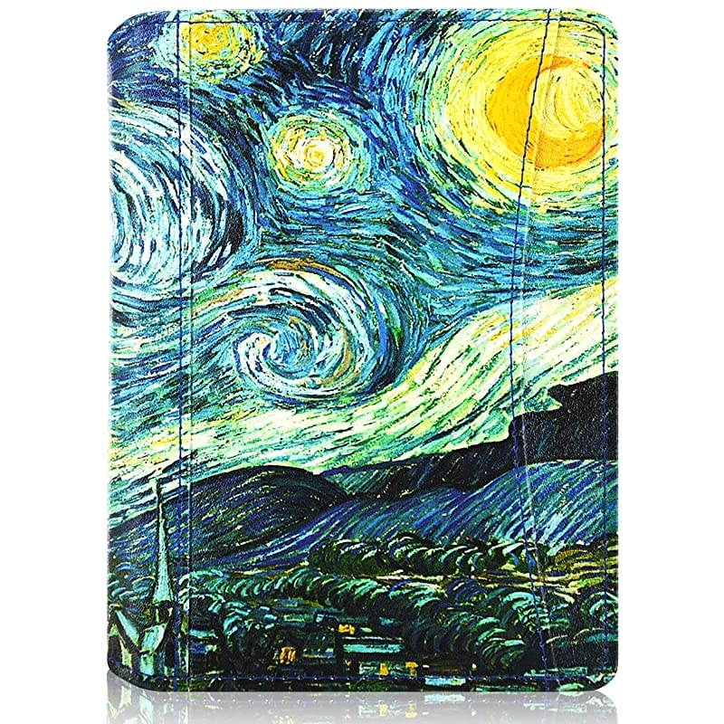 Kindle Paperwhite Case 2018, Folio Smart Cover Leather Case with Auto Sleep Wake Feature for All New and Previous Kindle Paperwhite Models, Starry Night