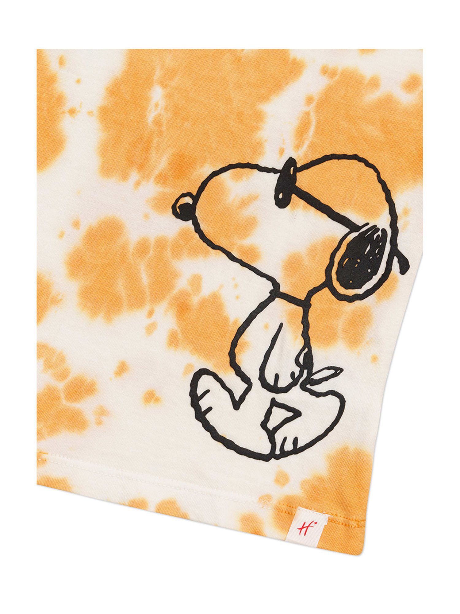 H by Hamleys Kids White & Orange Printed T-Shirt