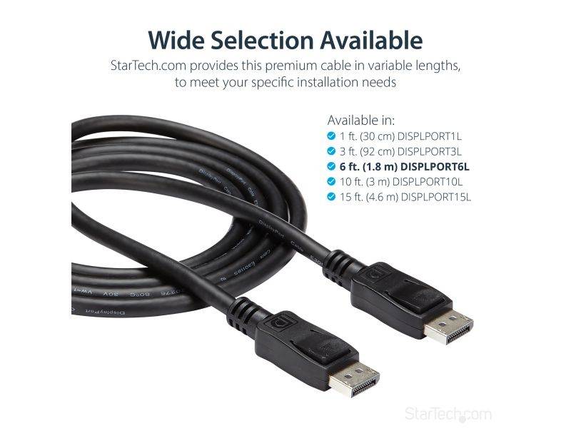 DisplayPort Cable with Latches MM DP to DP 1080p 50ft P580050