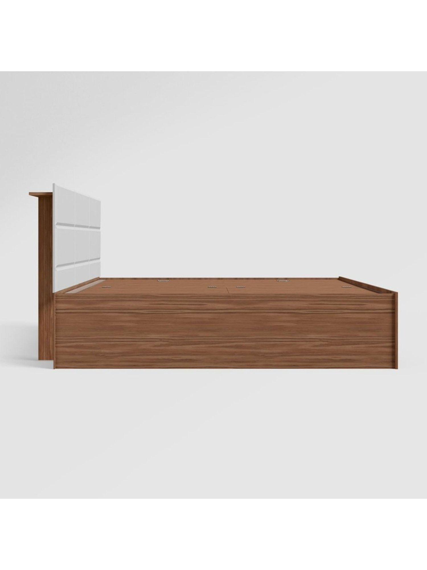 Godrej Interio Chocolate Wee White Engineered Wood Queen Bed with Box Storage