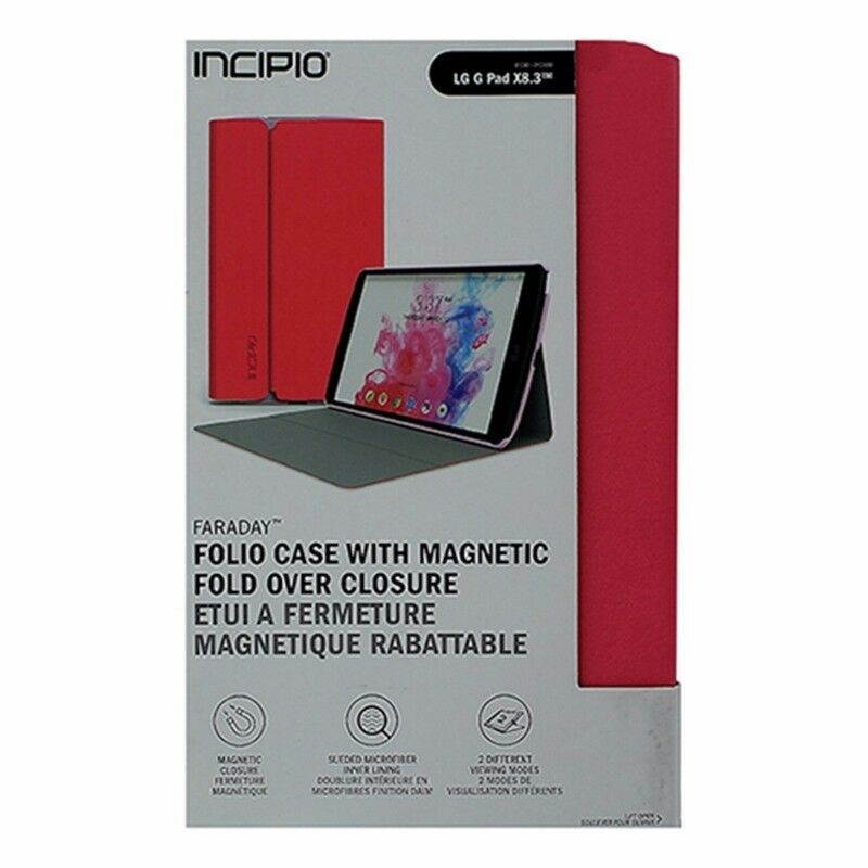 Incipio Faraday Folio Case for LG G Pad X8.3 - Pink / Gray