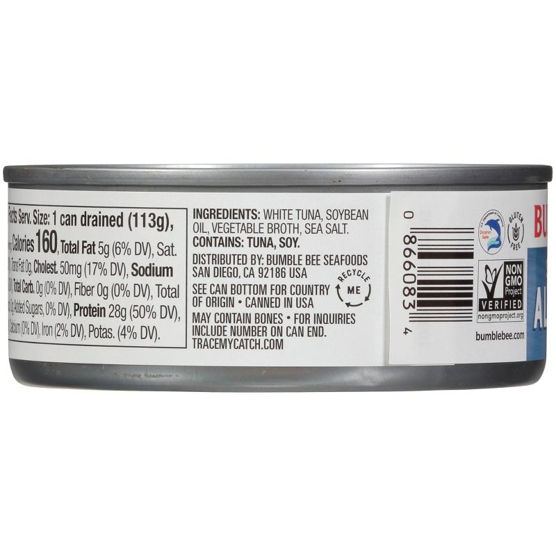 Bumble Bee Solid White Albacore Tuna in Vegetable Oil - 5oz