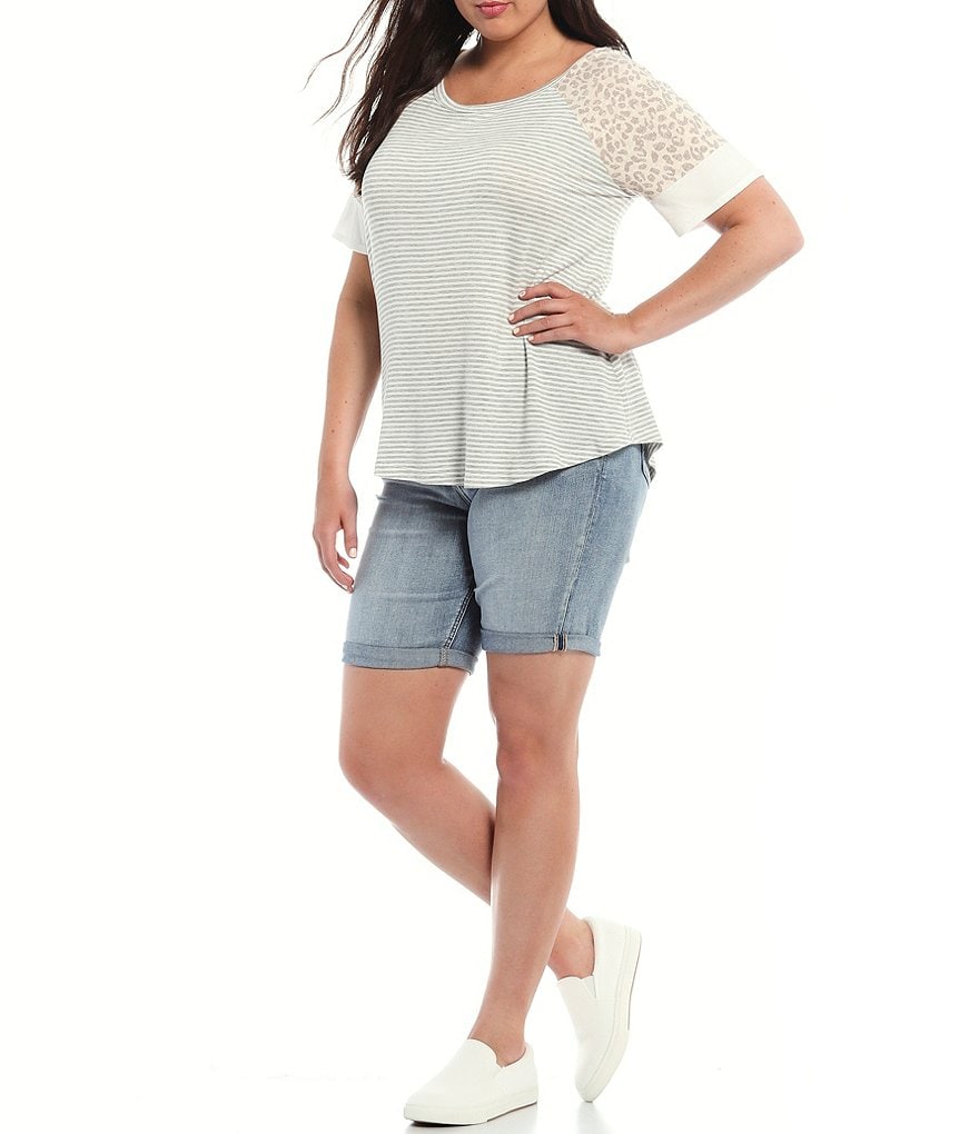 Vince Camuto Plus Size Tencel Drawstring Shorts