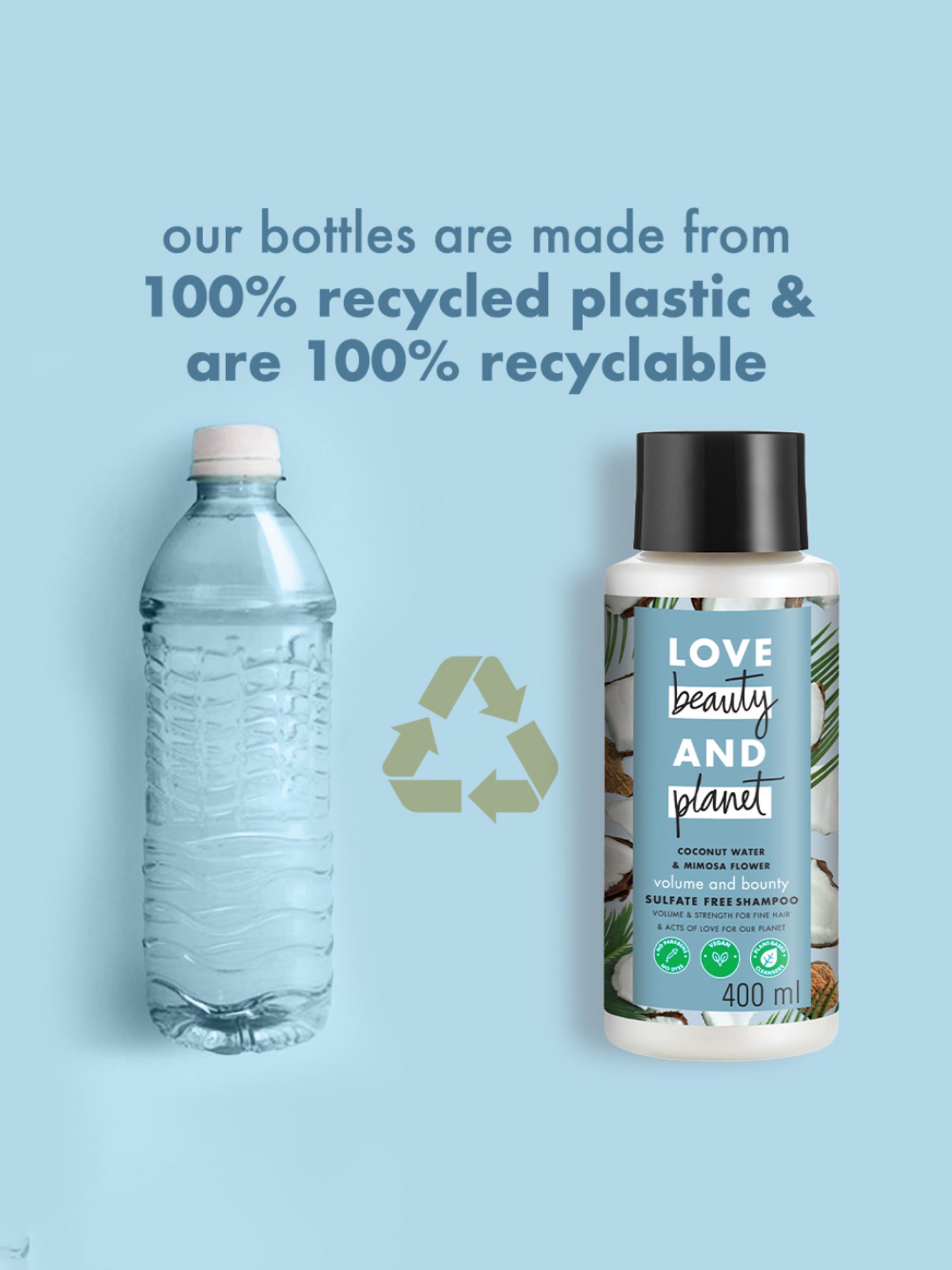 Love Beauty & Planet Coconut Water & Mimosa Flower Volume and Bounty Shampoo - 400 ml