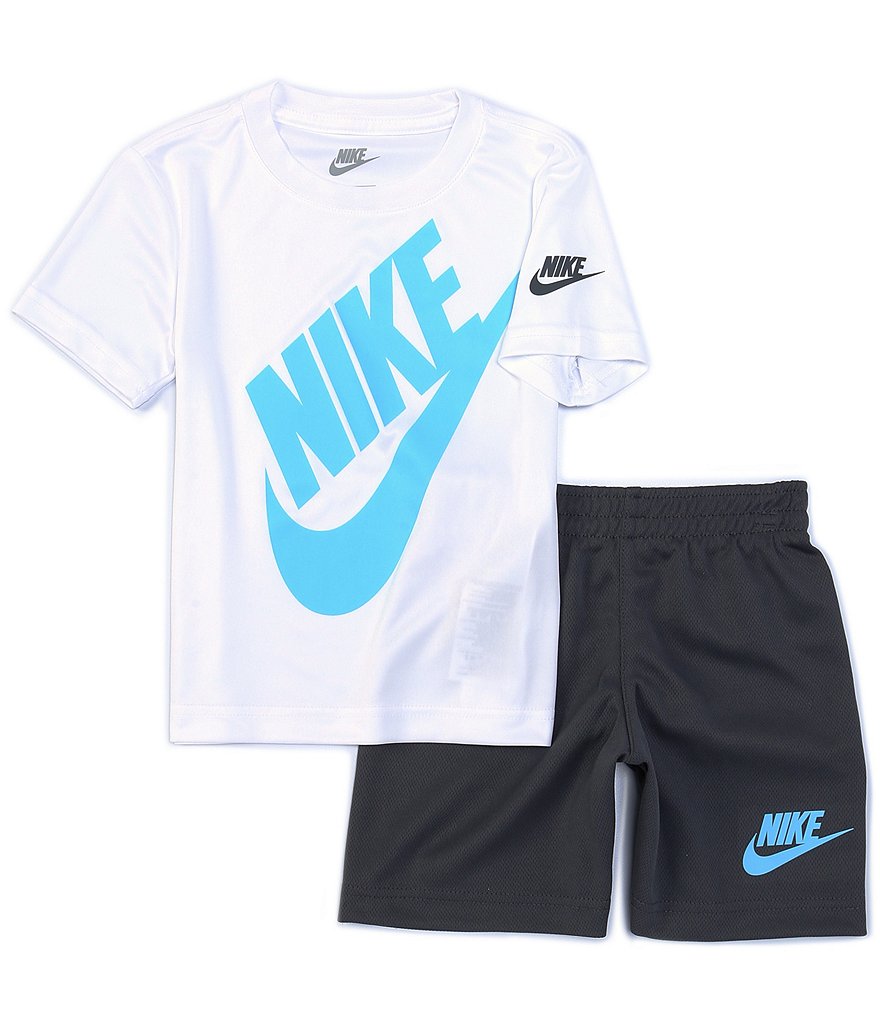 Champion Little Boys 2T-7 Short-Sleeve Script Logo Tee & Short Set