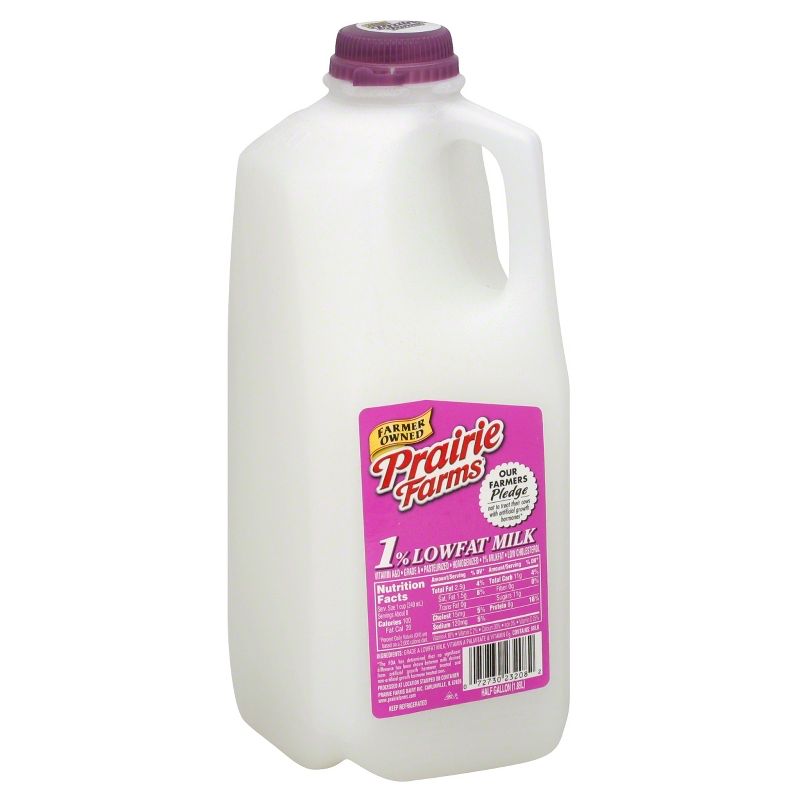 Prairie Farms 1% Milk - 0.5gal