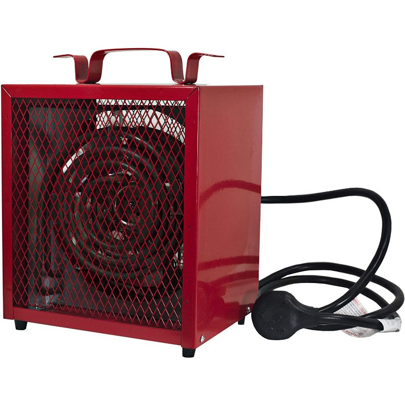 Comfort Zone CZ290 Large Portable 4800 Watt Fan Forced Heavy Gauge Steel Industrial Workshop Space Heater, Red