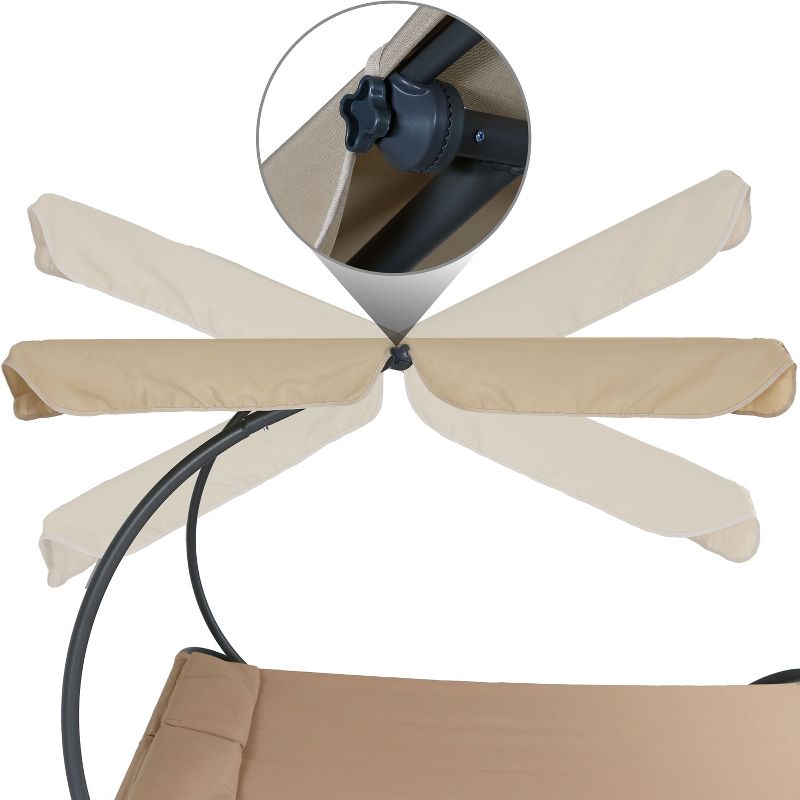 La Siesta HAL21-1 Habana Organic Cotton Lounger Comfortable Indoor Outdoor Hammock Chair with Suspension Set and Bamboo Spreader, Nougat