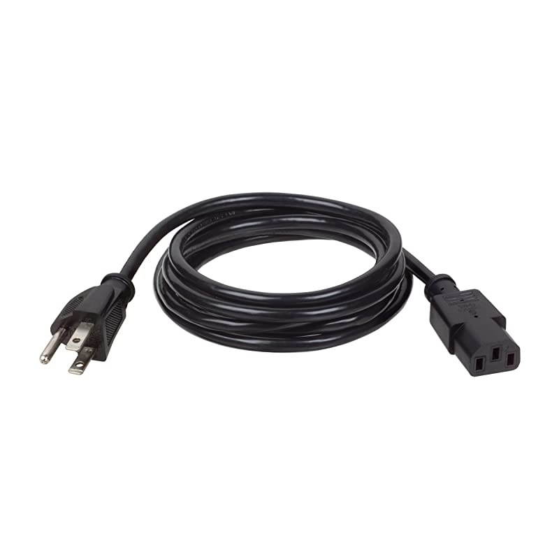 Standard Computer Power Cord 10A,18AWG (NEMA 5-15P to IEC-320-C13) 6-ft.(P006-006)