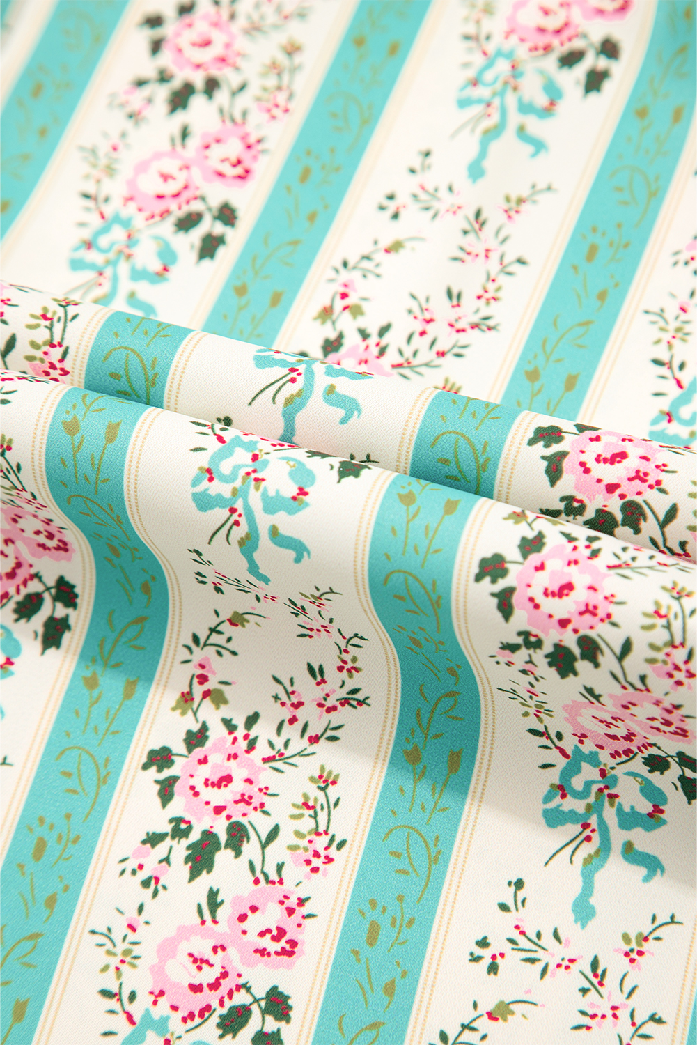 Multicolour Floral Print Split Neck Midi Dress