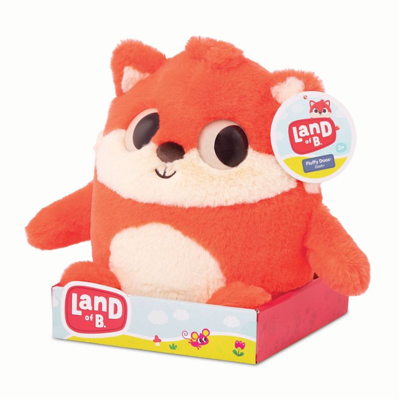 Land of B. Plush Fox Fluffy Doos - Dash