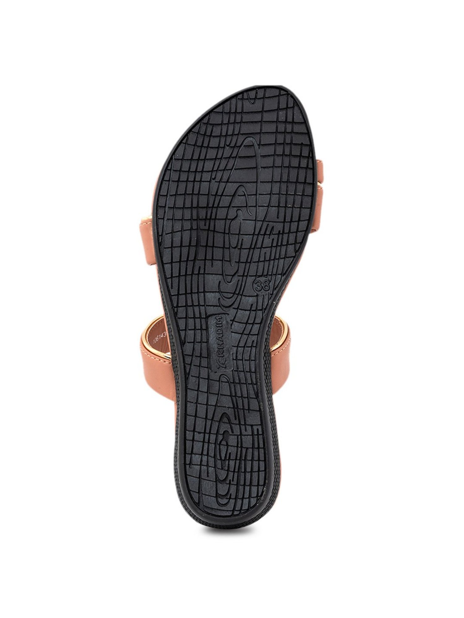 Khadim Women's Pink Toe Ring Wedges