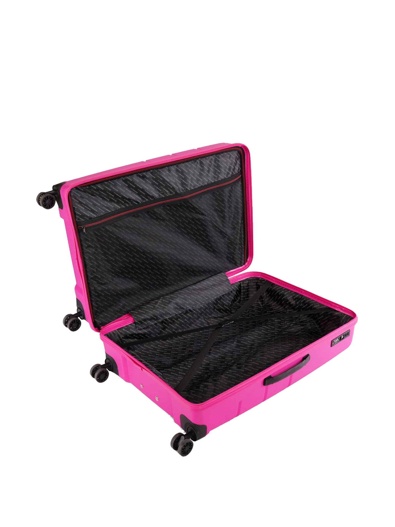 Swiss Brand Matterhorn Pink Textured Hard Large Trolley Bag - 29 cm