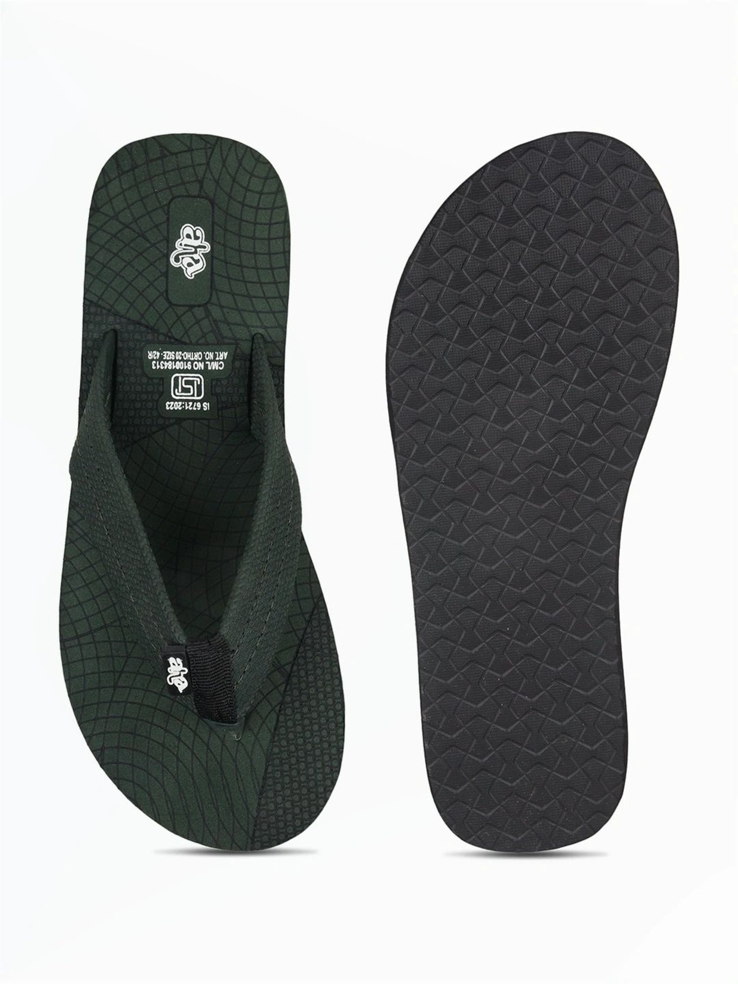 Aha by Liberty Men's Olive Flip Flops