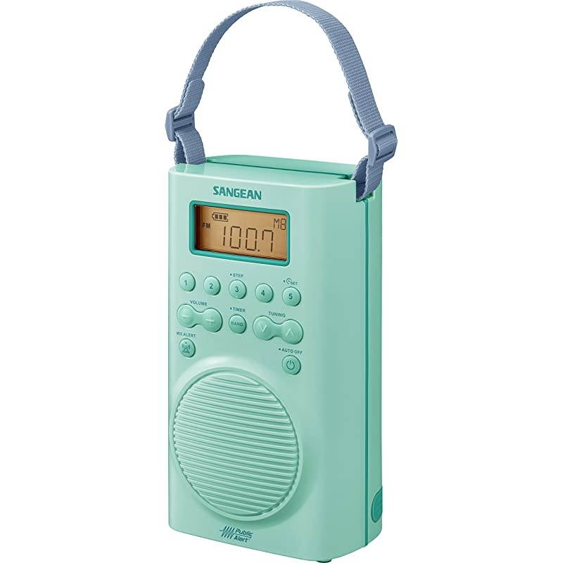 H205TQ AM/FM Weather Alert Waterproof Shower Radio Turquoise