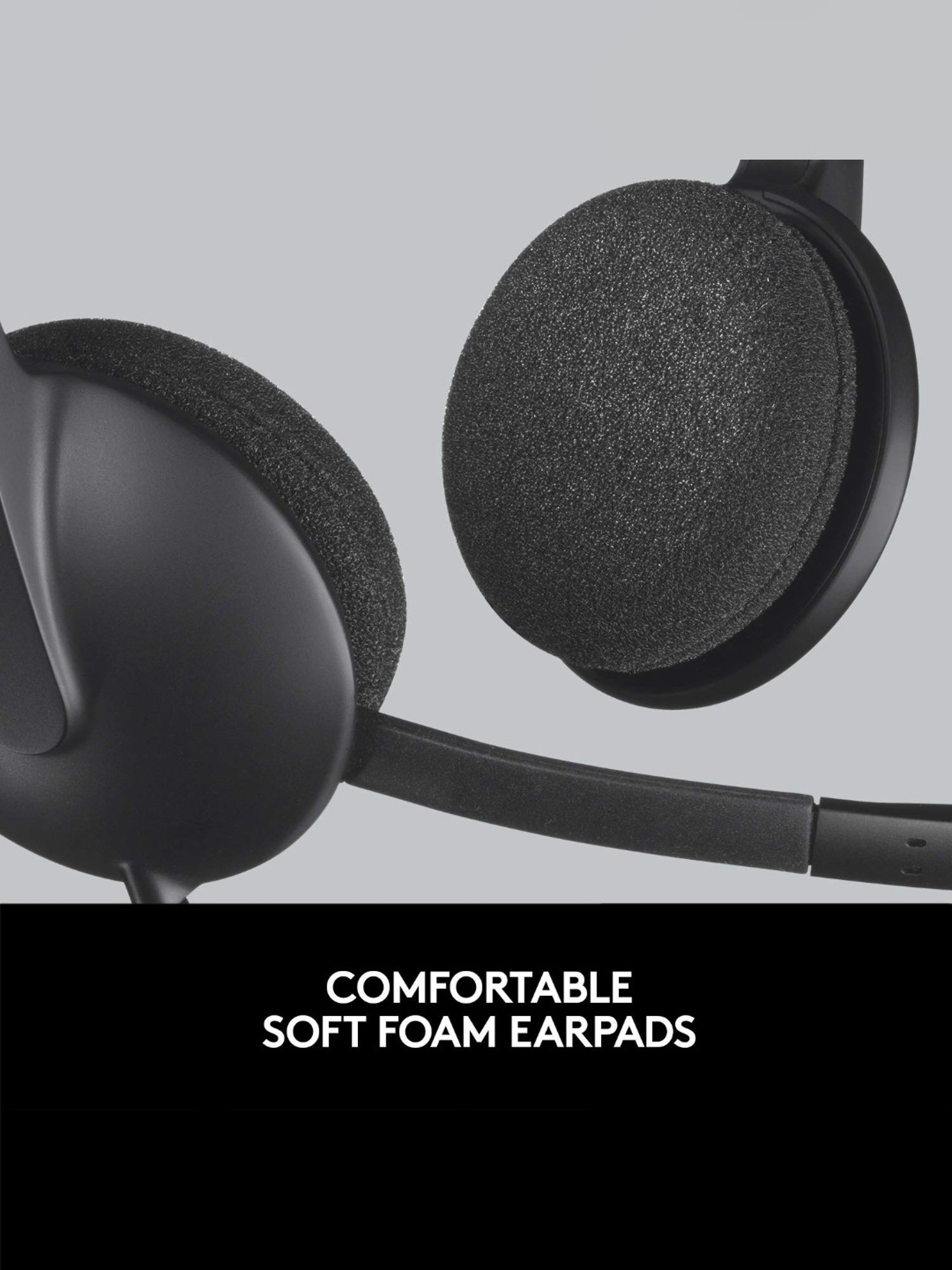 Logitech H340 Stereo Wired On Ear Headphones with Mic With Noise-Cancelling (Black)