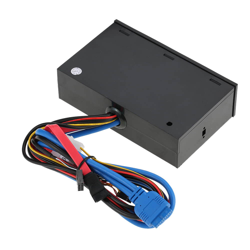 Multi-Function USB 3.0 Hub eSATA Port Internal Card Reader PC Dashboard Media Front Panel Audio for SD MS CF TF M2 MMC Memory Cards Fits 5.25" Bay