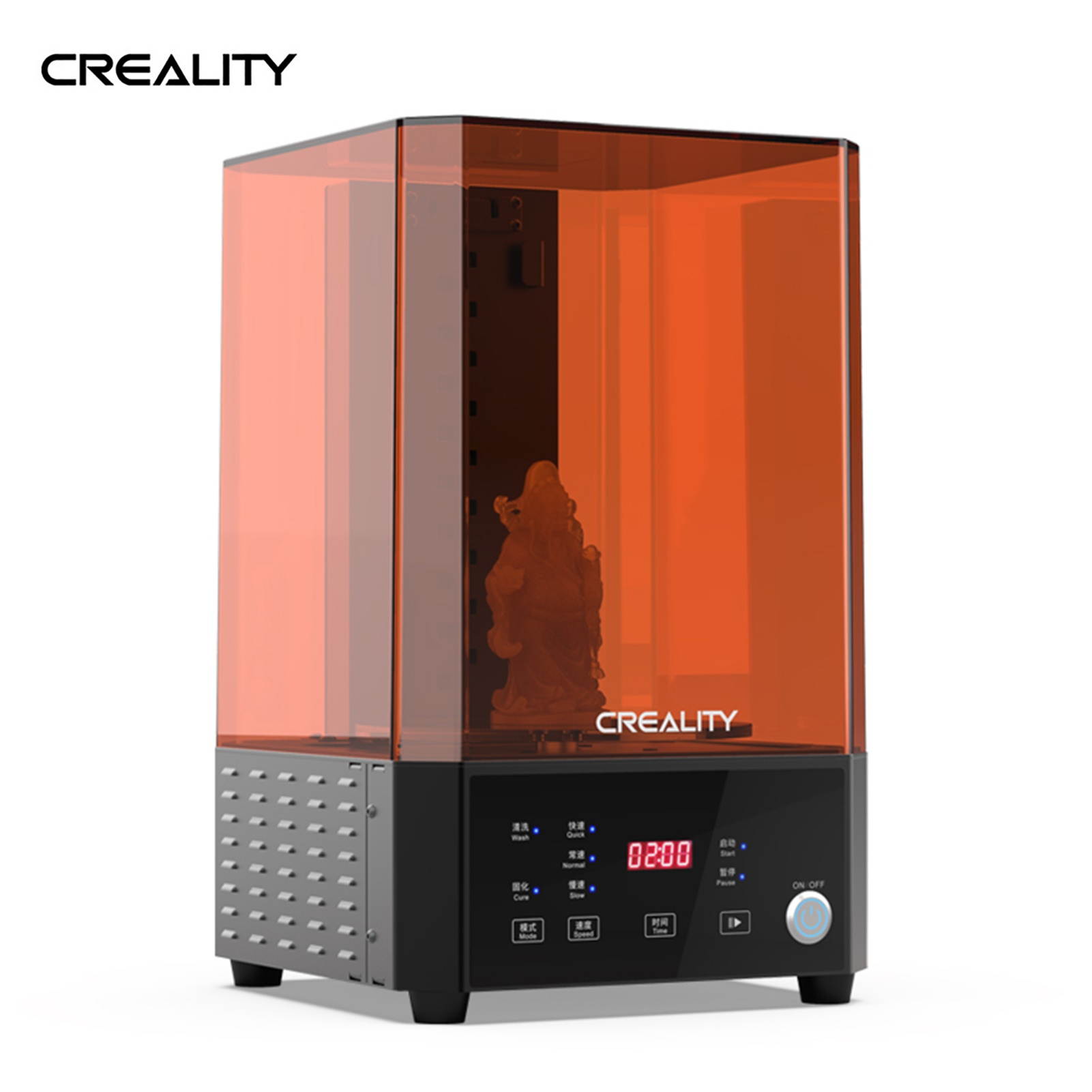 Creality All-in-one UV Curing and Washing Machine for SLA/DLP/LCD 3D Printed Resin Models, Three Gears Adjustable Speed, with Magnetic 360&deg;Rotatable Platform and Large Size Washing Container