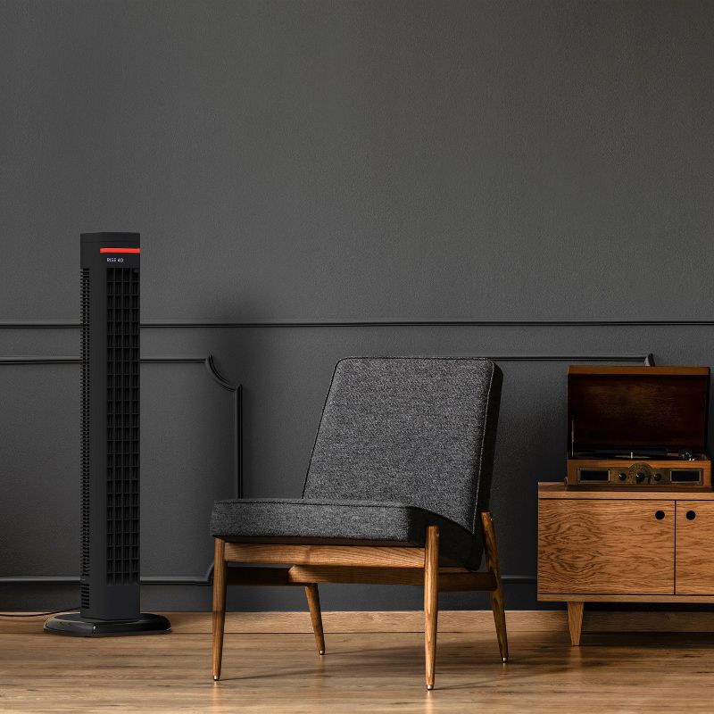 Sharper Image Rise 40 Tower Oscillating Fan Black