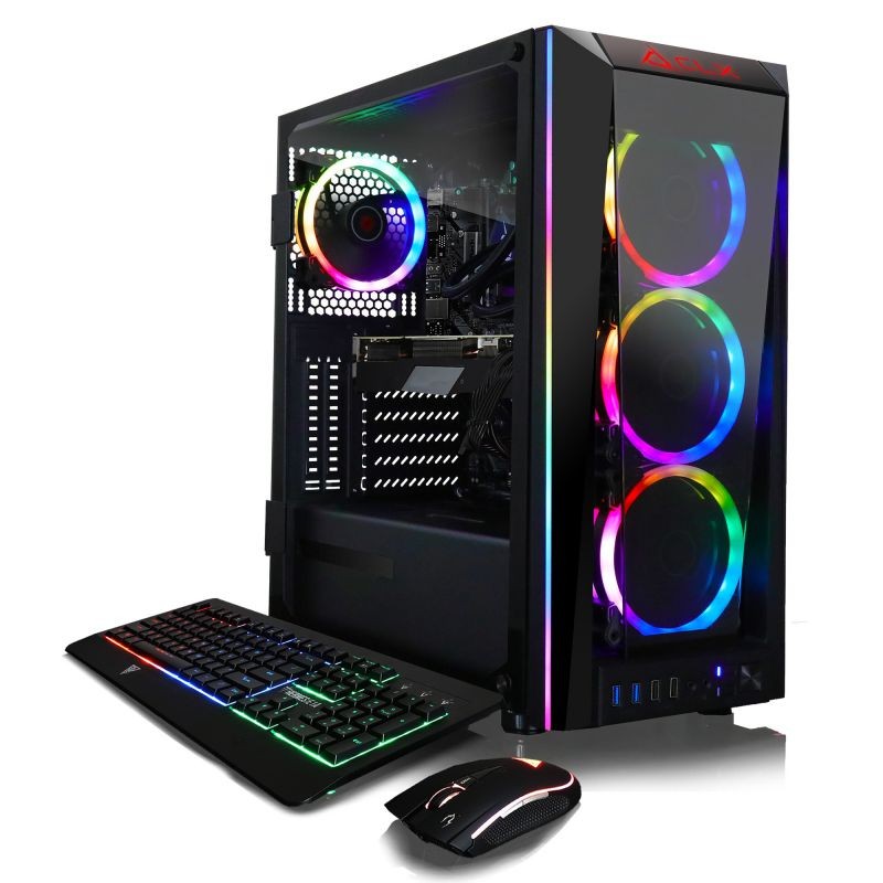 XOTIC V200 Advanced Gaming and Entertainment Desktop (RYZEN 7 5800X 8-core 4.7GHZ Turbo, 16GB DDR4 RAM, 500GB NVMe SSD + 2TB HDD, GeForce RTX 3060 12GB, Windows 10) Liquid Cooled PC