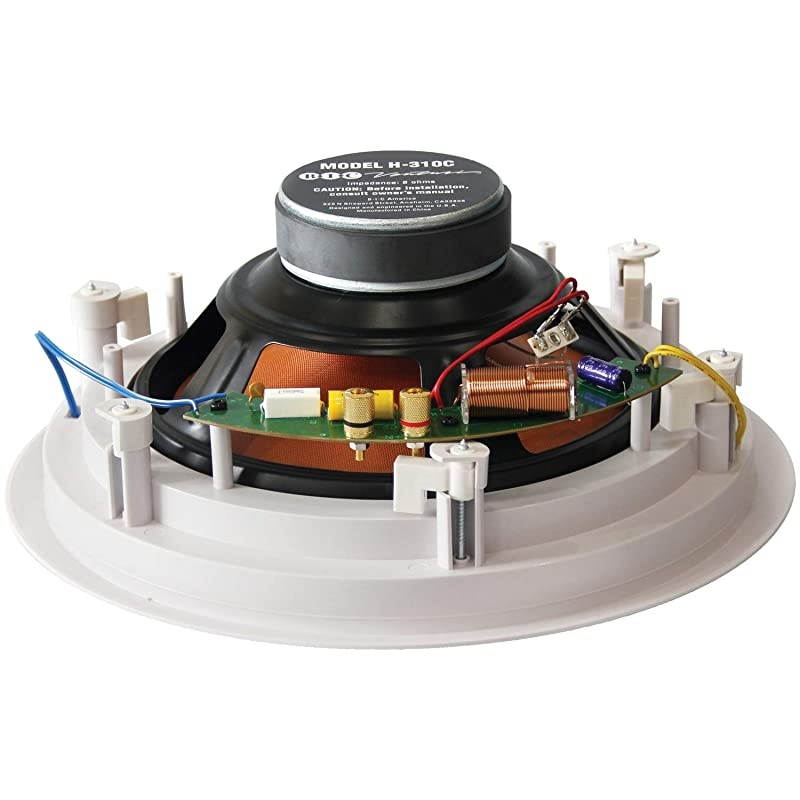 3Way 10 inCeiling Speaker with Pivoting Tweeter and Midrange Metal and Cloth Grills