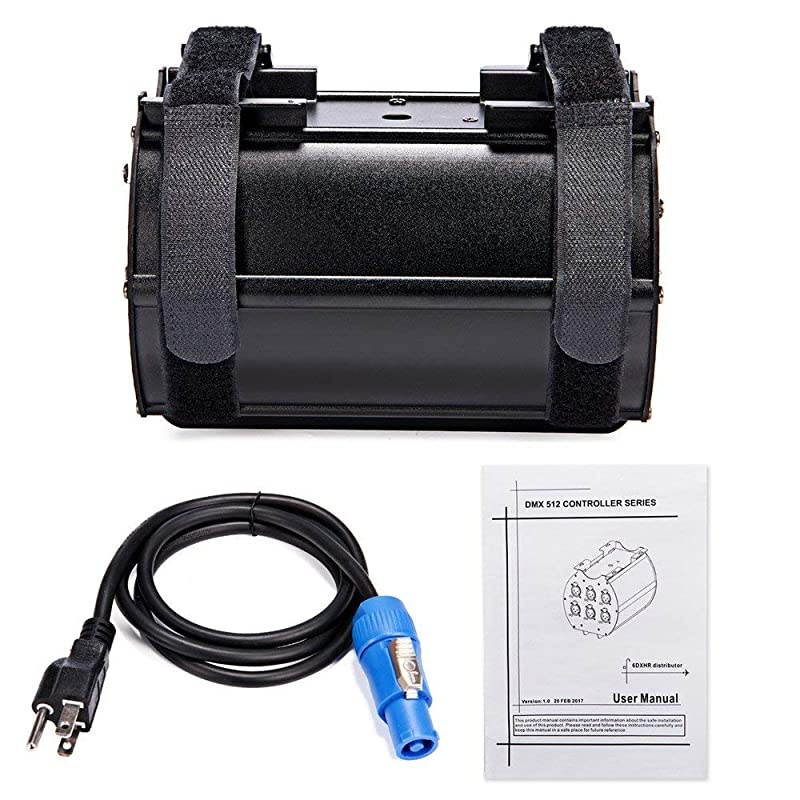 6-Way Isolated DMX Splitter Amplifier Distributor with 3-Pin Outputs