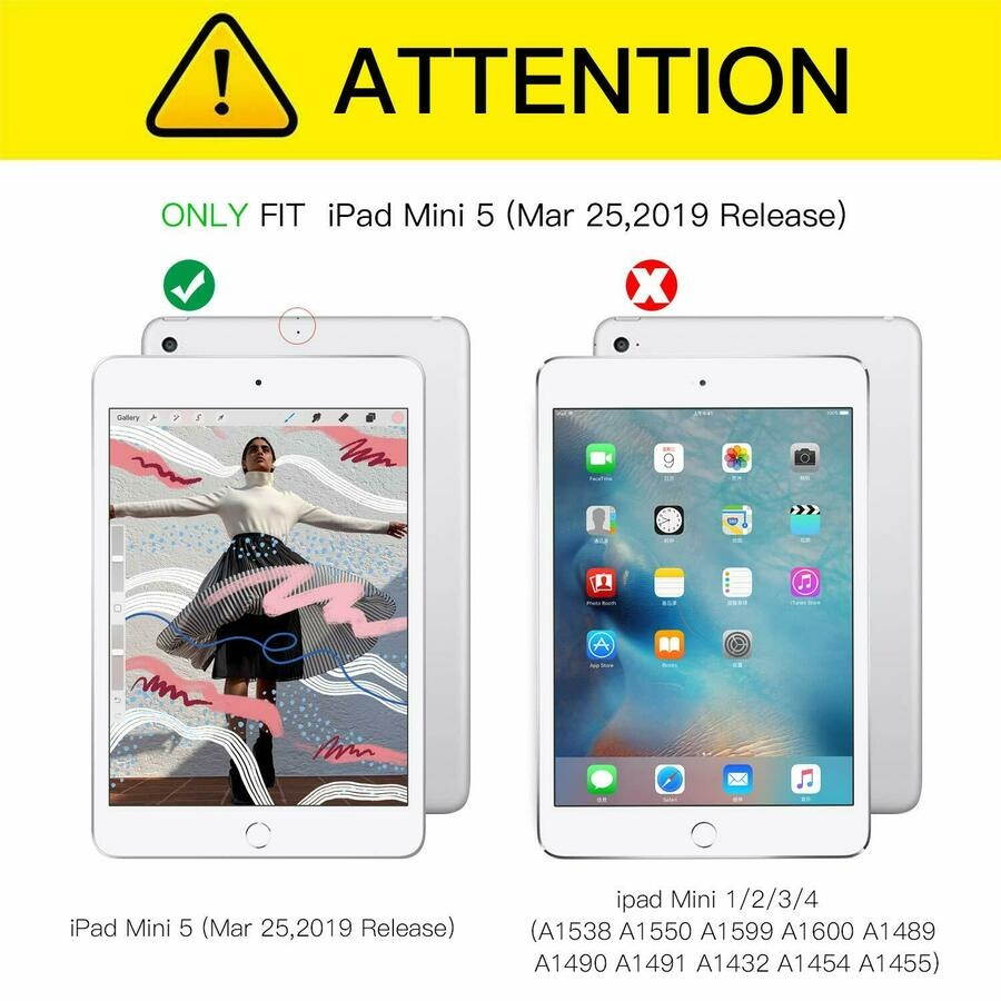 For iPad Mini 5th Gen 2019 Ultra Slim Transparent Soft TPU Case Silicone Cover