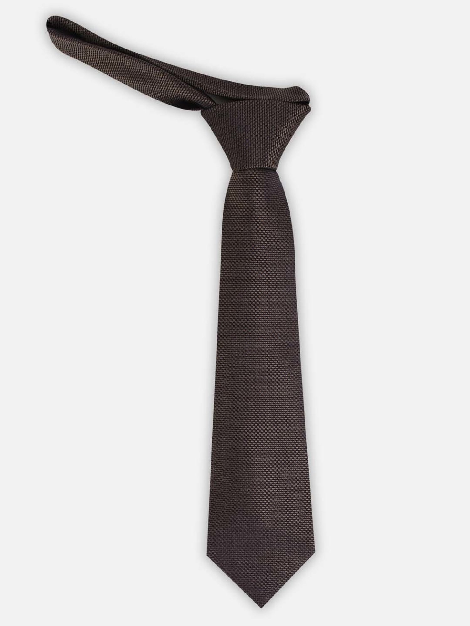 Van Heusen Brown Embroidered Tie