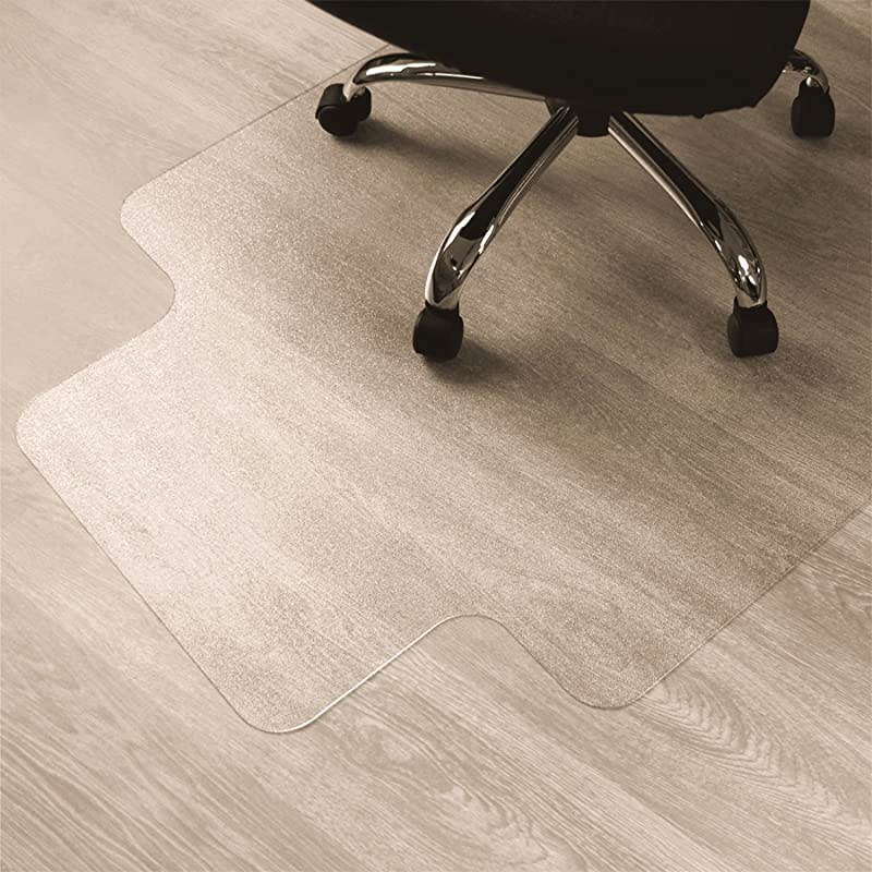 Enhanced Polymer EcoFriendly Office Chair Mat for Hardwood Floors 48 x 51 | Hard Floor Protector with Lip Transparent | Multiple Sizes