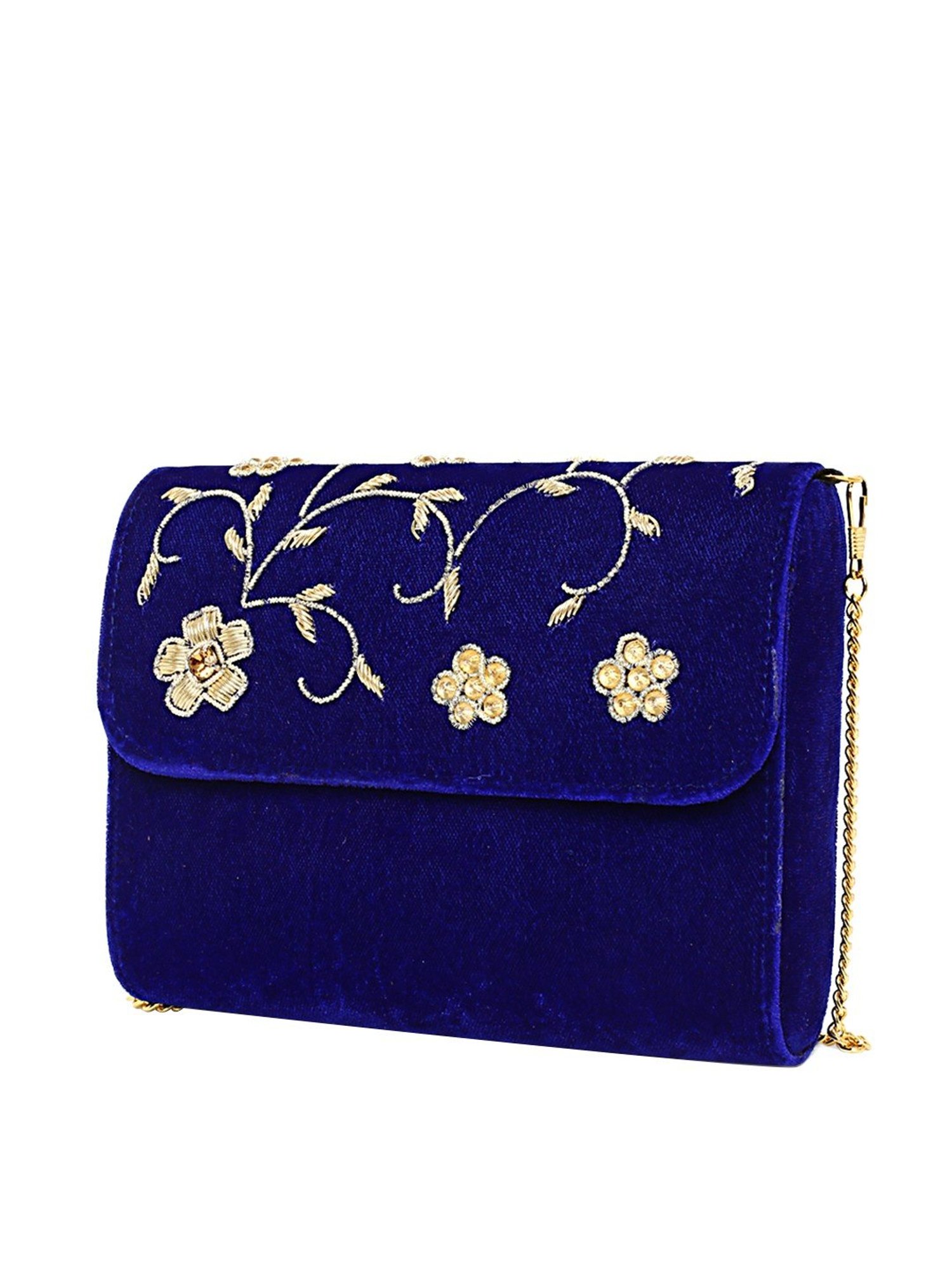Tarini Nirula Blue Velvet Clutch