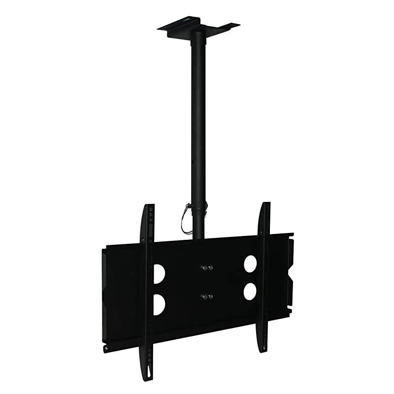 Full Motion Ceiling TV Mount, Tilt 0 to -20&deg; Down, 360&deg; Swivel for Most 40"-65" Inch LCD, LED, 4K or Plasma TVs, VESA Up to 600 X 400, 165lbs Capacity Max&ndash; Black (41029)