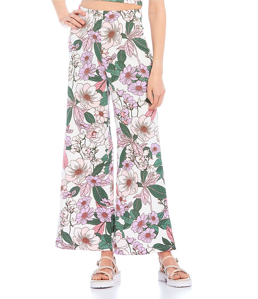 Evolutionary Coordinating High Waist Floral Print Pants