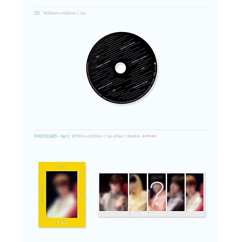 TXT Tomorrow X Together THE DREAM CHAPTER STAR Debut Album 1CD+Photobook+2Photocards+1Transparent Photocard+Sticker Pack+Folded Poster+Extra Photocards Set