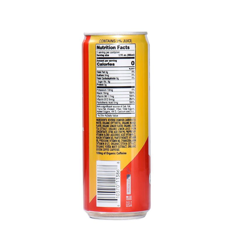 Marquis Yerba Mate Mango Ginger - 12 fl oz Can