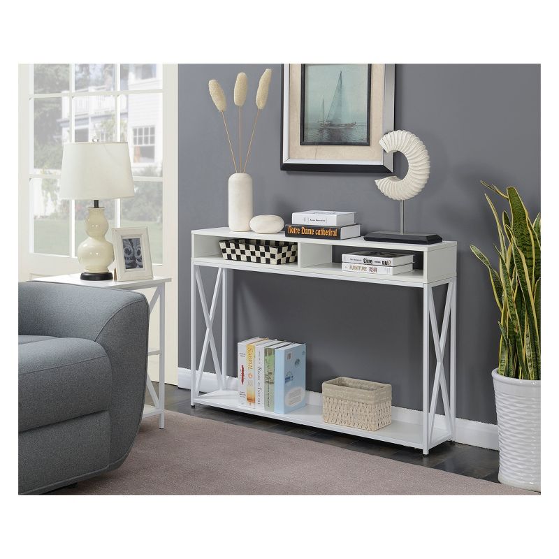 Tucson Deluxe 2 Tier Console Table White - Breighton Home