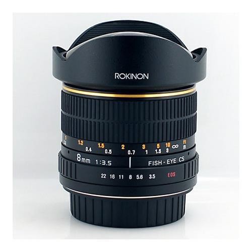 Rokinon FE8MC 8mm f/3.5 Aspherical Fisheye Lens for Canon DSLR Cameras Black