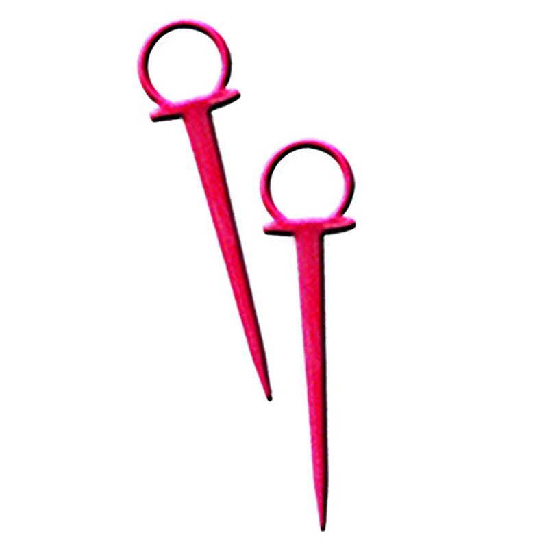 DeWitt Company UV-Treated Heavy-Duty Durable Plastic Outdoor Re-Pin Anchors for Temporary Landscaping Coverings, Red, 300 Count