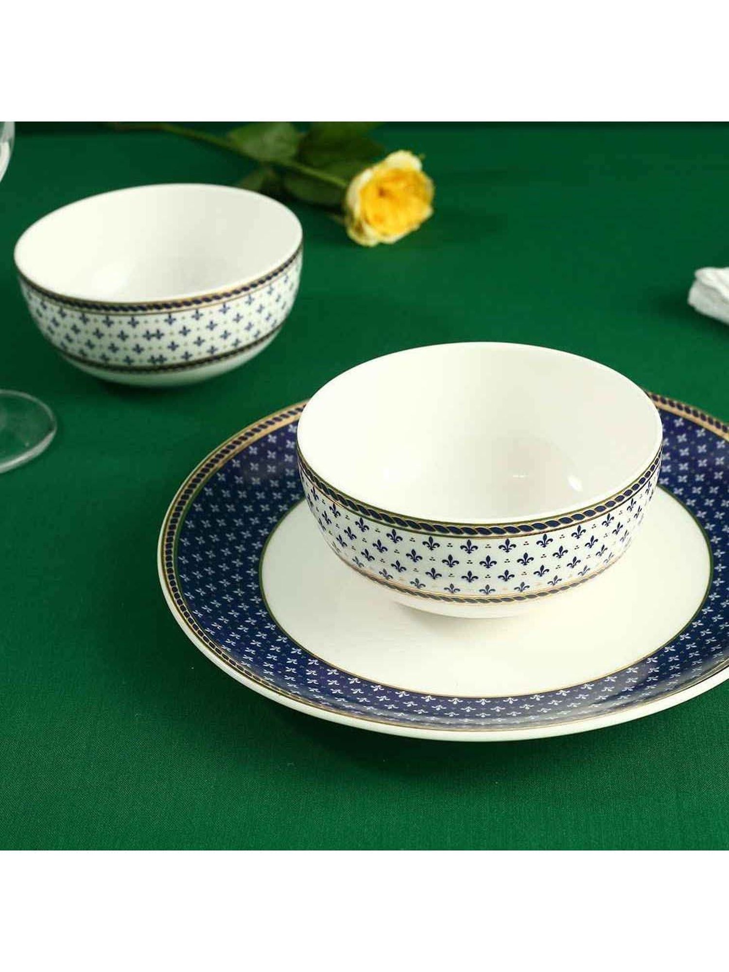 BlackCarrot Black & White Ceramic Dip Bowls Set of 2